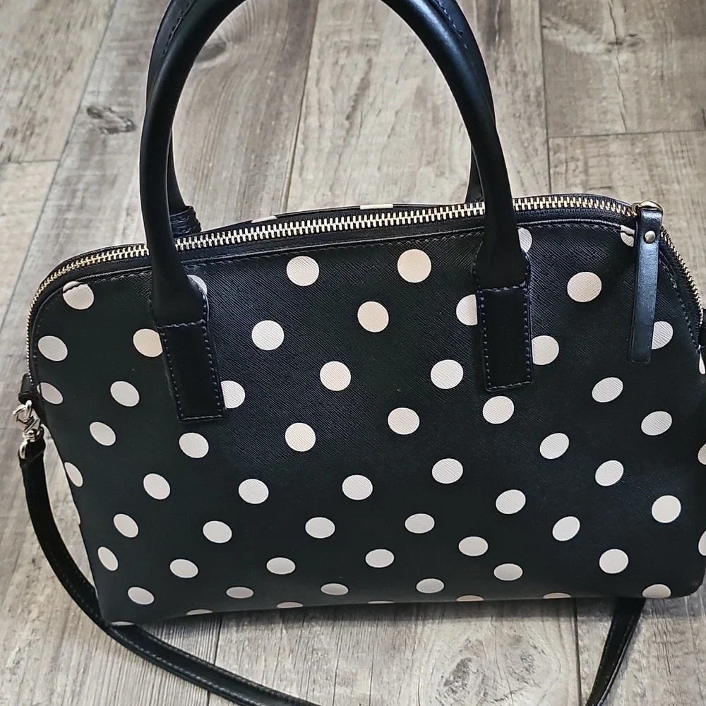 Kate Spade Rachelle Black and White Polka Dot  Satchel Women's Bag
